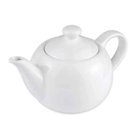 Syracuse China 905356903 14 oz Royal Rideau Tea Pot - Knob Lid, Loop Handle, White. 1 Dozen