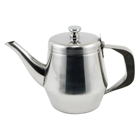 Winco JB2920 20 oz Gooseneck Teapot w/ Lid - Stainless