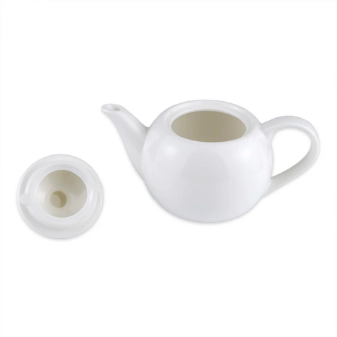 Syracuse China 905356903 14 oz Royal Rideau Tea Pot - Knob Lid, Loop Handle, White. 1 Dozen