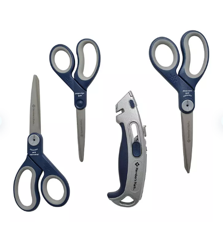 Member's Mark Anti-Microbial Scissors with Box Cutter