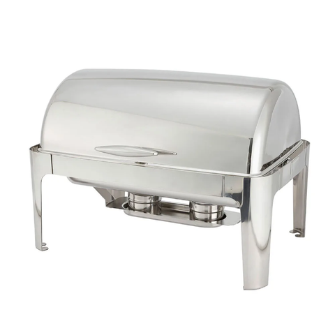 Winco 601 Full Size Chafer w/ Roll-top Lid & Chafing Fuel Heat