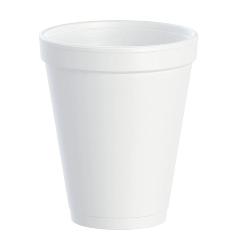 Dart 10J10 10 oz Insulated Foam Cup - Polystyrene, White. Case of 1000
