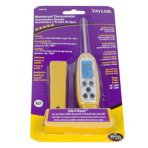 Taylor 9848EFDA Pen Style Pocket Thermometer w/ 3" Stem, -40 to 450 Degrees F