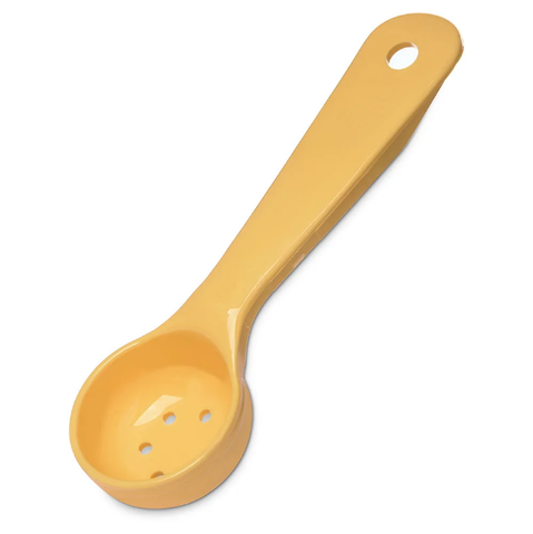 Carlisle 492304 1 oz Perforated Measure Misers® Portion Spoon, Yellow