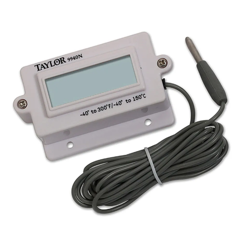 Taylor 9940N Digital Panel-Mount Thermometer w/ -40 to 300 Degree Capacity