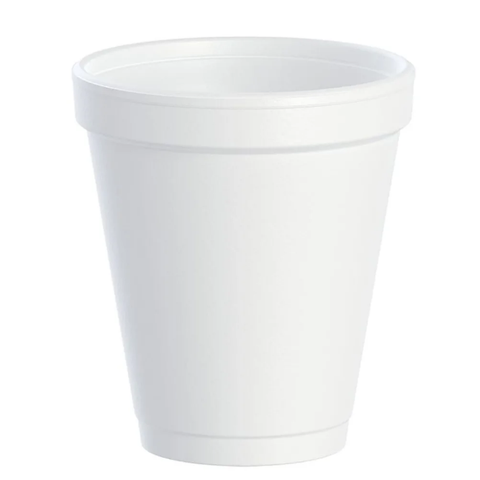Dart 6J6 6 oz Insulated Foam Cup - Polystyrene, White. Case of 1000
