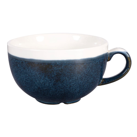 Churchill MOBLCB281 12 oz Monochrome Cappuccino Cup - Ceramic, Sapphire Blue. 1 Dozen