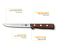Victorinox - Swiss Army 5.6106.15 Stiff Boning Knife w/ 6" Blade, Rosewood Handle
