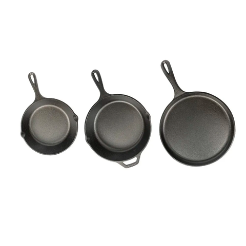 Lodge L6SPB41 6 Piece Seasoned Cast Iron Cookware Set w/ Pans & Accessories