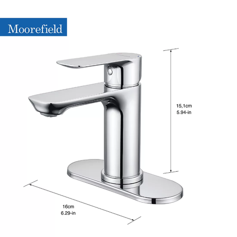 Moorefield Jameson Single Handle Bathroom Faucet - Polished Chrome