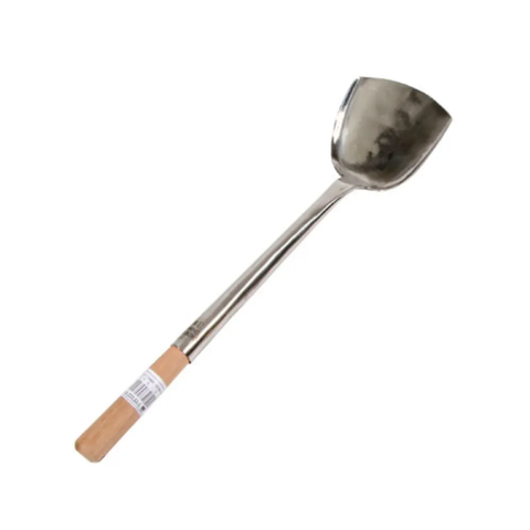 Town 33943 Stainless Wok Shovel 4 X 3 3/4 in, Wood Handle, 16 in