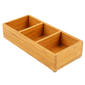 Cal-Mil 1246 Condiment Organizer w/ (3) Bins, 9 1/2" x 4 1/2" x 2 1/4", Wood