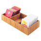 Cal-Mil 1246 Condiment Organizer w/ (3) Bins, 9 1/2" x 4 1/2" x 2 1/4", Wood