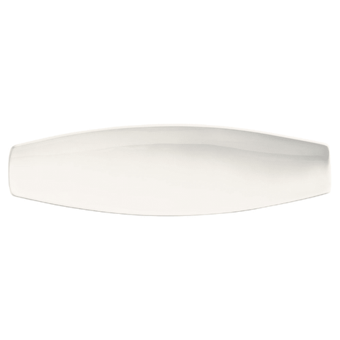 Syracuse China 905356910 9 3/4" Royal Rideau Canoe Plate - Canoe Shaped, Glazed, White. 1 Dozen