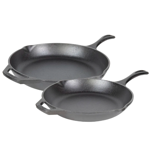 Lodge LC2SETA 2 piece Seasoned Skillet Set, Cast Iron