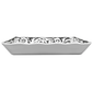 GET ML-88-SO Rectangular Display Tray, 13 3/4" x 9 1/2", Melamine, White