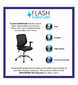 Flash Furniture Mesh Back with Leather Seat Office Chair, Black