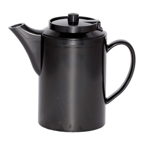 Service Ideas TS612BL 16 oz Dripless Teapot w/ Baffled Spout, Self-Locking Lid, Black