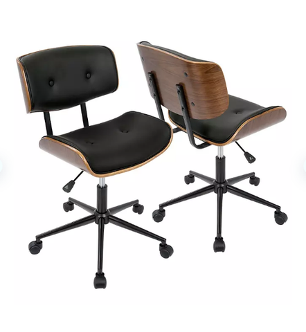 Lombardi Mid-Century Modern Adjustable Office Chair (Assorted Colors)