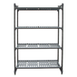 Cambro CBU246072V4580 Camshelving Basics Vented Shelving Unit - 4 Shelves, 60"L x 24"W x 72"H