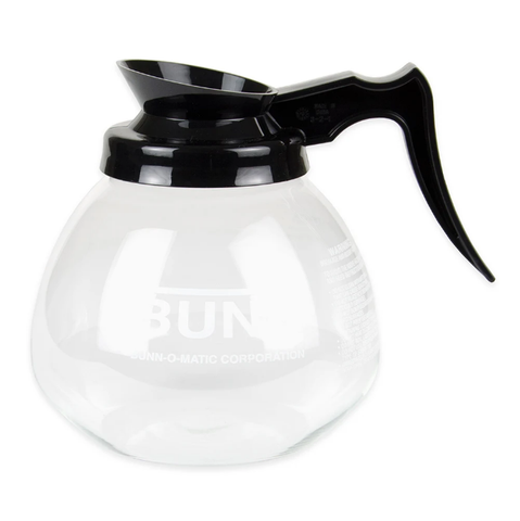 Bunn 42400.0101 Glass Coffee Decanter, 64 oz, Black Pourer/Handle (42400.0101)