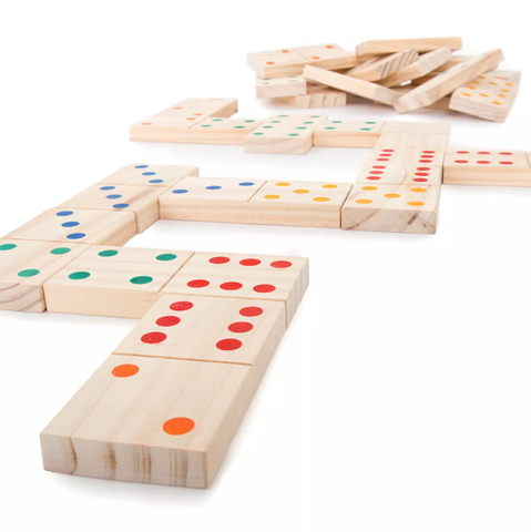 Toy Time Giant Wooden Dominoes Set