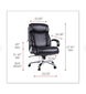 Alera Maxxis Series Big and Tall Leather Office Chair, Black