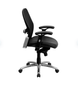 Ergonomic Mesh Office Chair with Black Leather Seat