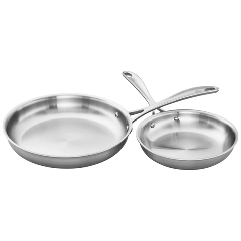 Zwilling 1016721 2 Piece Frying Pan Set, 3 Ply Stainless w/ Aluminum Core