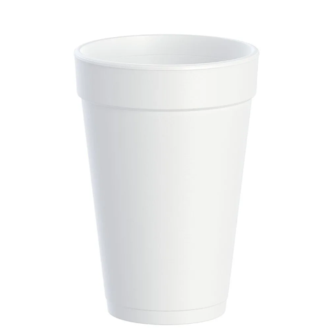 Dart 16J16 16 oz Insulated Foam Cup - Polystyrene, White. Case of 1000