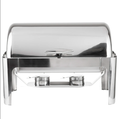 Tablecraft CW40167 Full Size Chafer w/ Roll-Top Lid & Chafing Fuel Heat