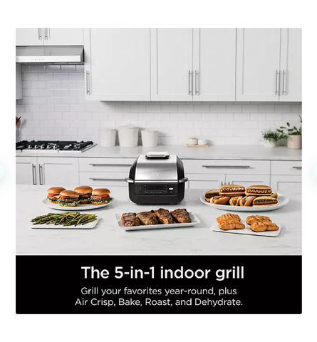 Ninja Foodi Smart 5-in-1 Indoor Grill & Air Fryer with Built in Thermometer