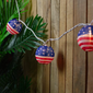 Northlight Americana 8.5' July 4th Paper Lantern String Lights - American Flag Design