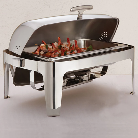 American Metalcraft ADAGIORT26 Full Size Chafer w/ Roll-top Lid & Chafing Fuel Heat