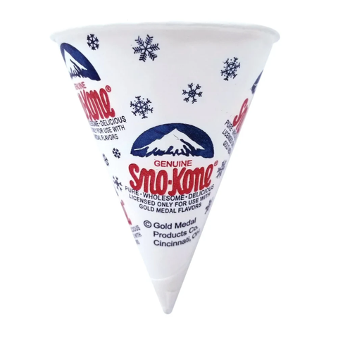 Gold Medal 1060M 6 oz Disposable Sno-Kone® Snow Cone Cups. Pack of 1000