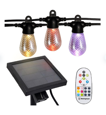 Westinghouse 48' Color Changing Solar Powered LED String Lights with Remote