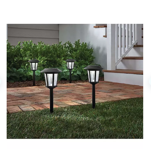 Deck Impressions Old World Solar Gray Integrated LED Path Light 8 Pa Openbax