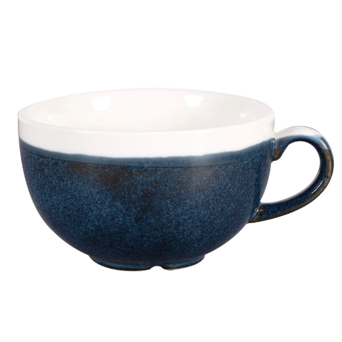 Churchill MOBKCB201 8 oz Monochrome Cappuccino Cup - Ceramic, Onyx Black. 1 Dozen
