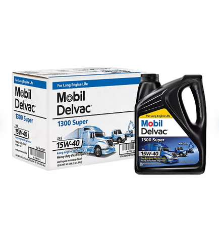 Mobil Delvac 1300 Super 15W-40 Case (4-pack/1 gallon bottles)