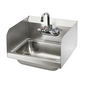 Splash HS-GF-SS-14-10-5 Wall Mount Commercial Hand Sink w/ 13 3/4"L x 9 7/8"W x 5 3/8"D Bowl, Side Splashes