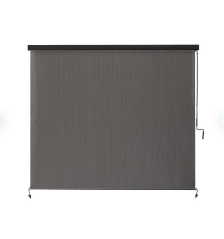 Coolaroo Full Valance Wand-Operated 8' x 8' Roller Shade, Pewter