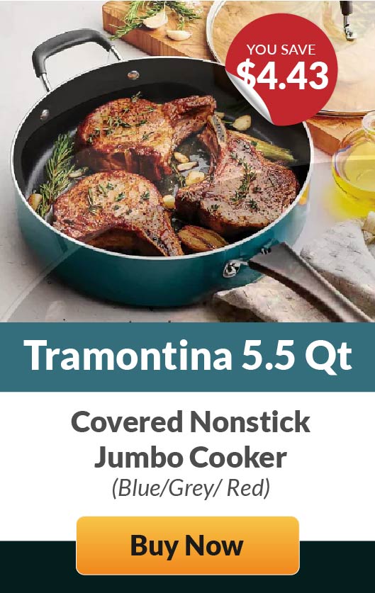 Tramontina 5.5 Qt Covered Nonstick Jumbo Cooker (Assorted Colors)