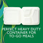 Hefty ECOSAVE 3-Compartment Hinged Lid Container (9" x 9", 50 ct.)