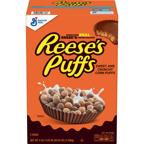 Reese's Puffs Cereal, Peanut Butter Chocolate (43.25 oz.)
