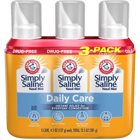 Simply Saline Adult Nasal Mist Daily Care (3 pk. 4.5 oz.)