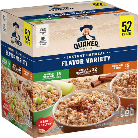 Quaker Instant Oatmeal Variety Pack (52 pk.)