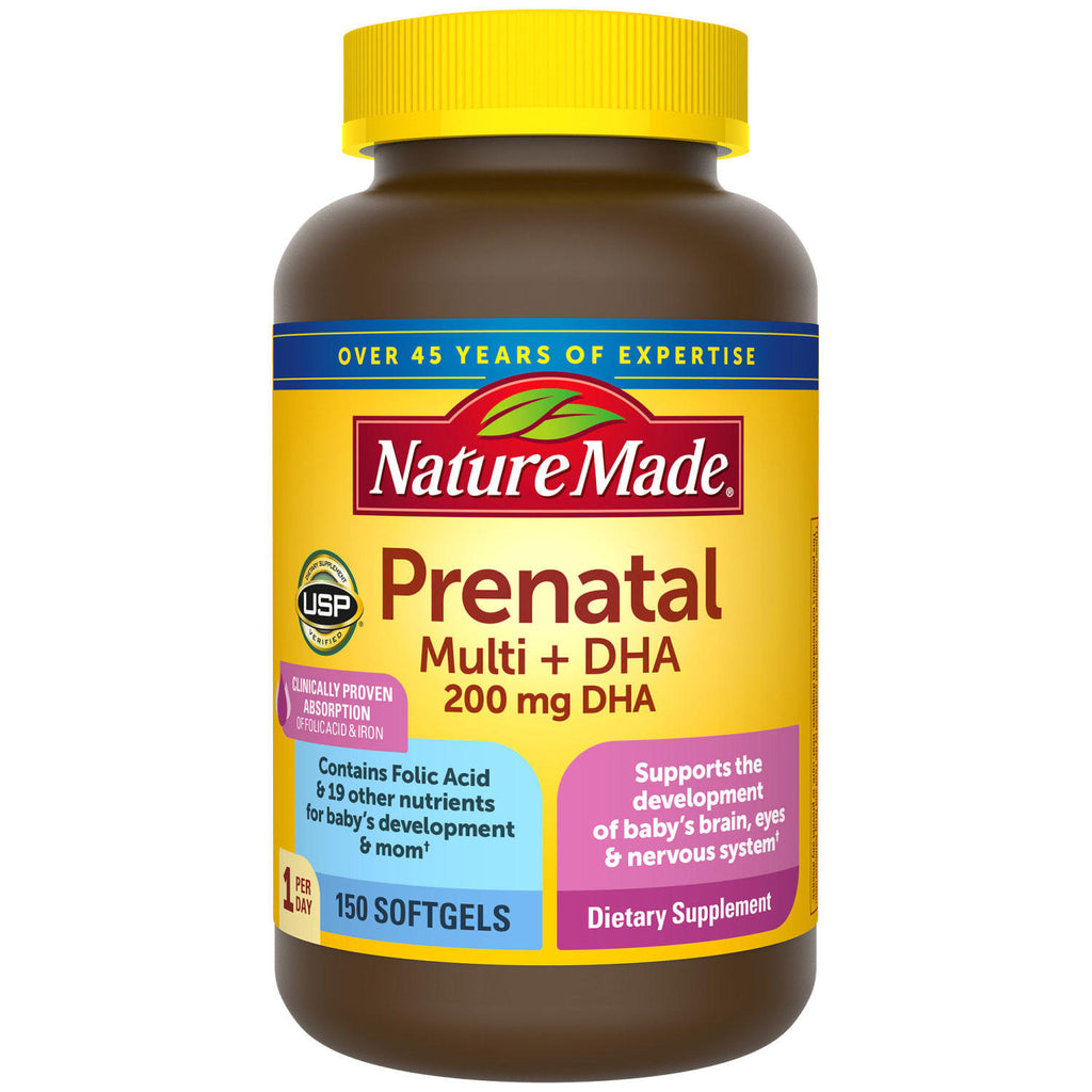 Nature Made Prenatal + DHA 200mg Softgels (150 ct.)