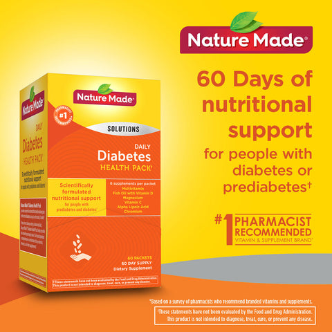 Nature Made® Daily Diabetes Health Pack Dietary Supplement (60 pk.)