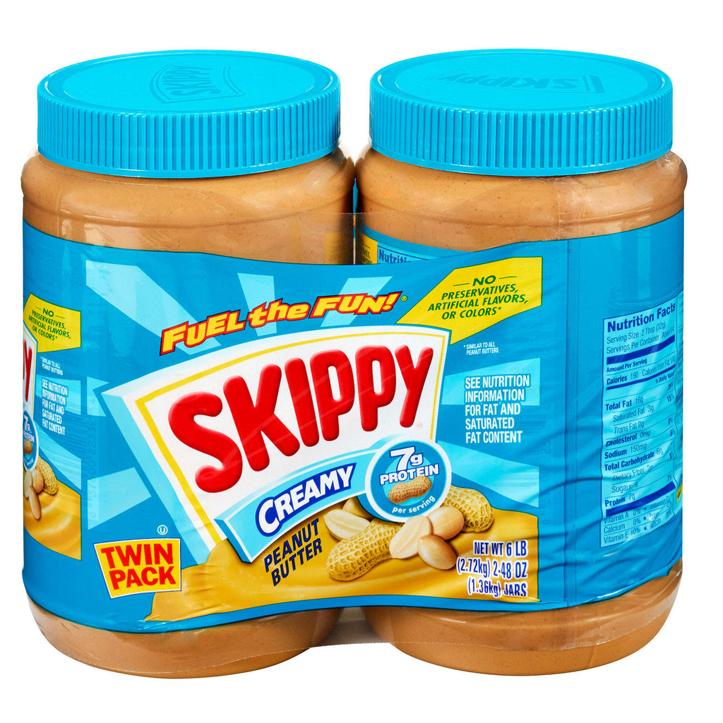 Skippy Creamy Peanut Butter Spread (48 oz., 2 pk)