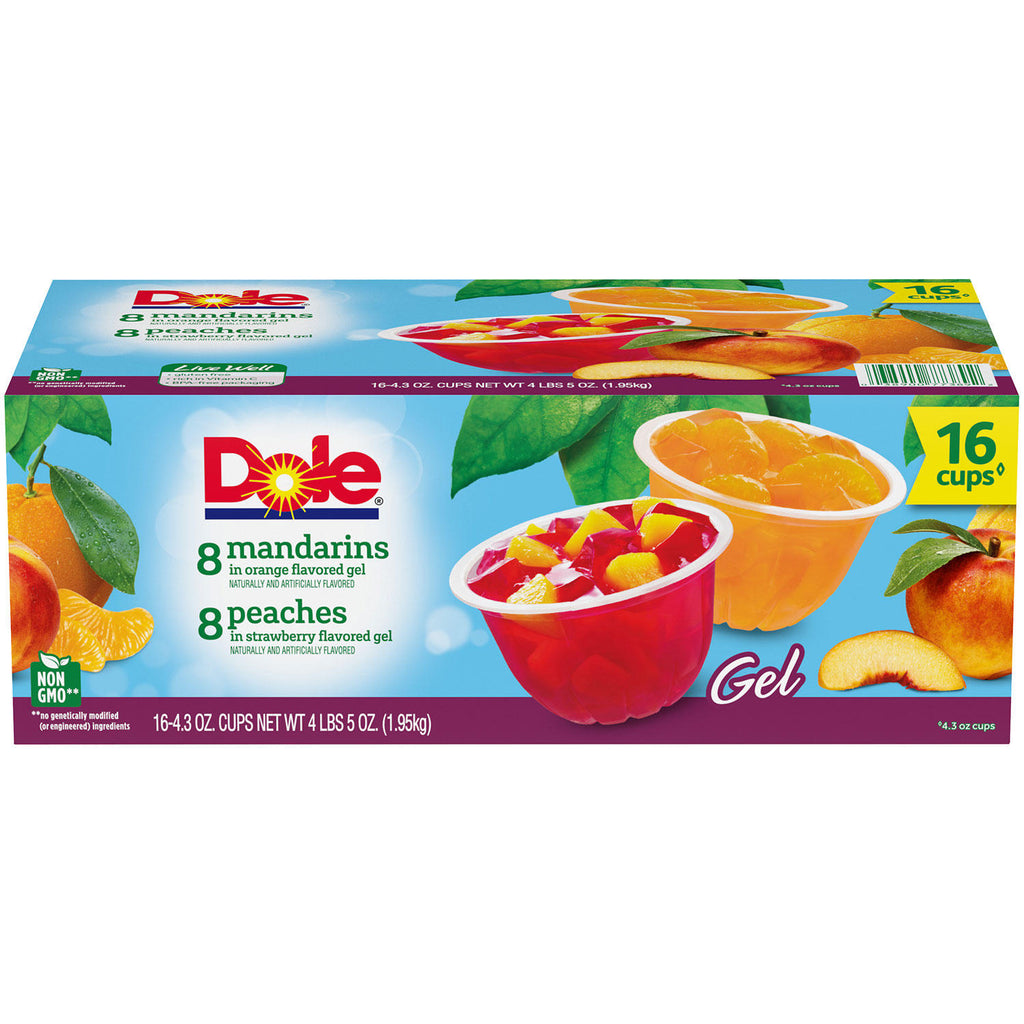 Dole Fruit Bowls in Gel Variety Pack (4.3 oz., 16 ct.)